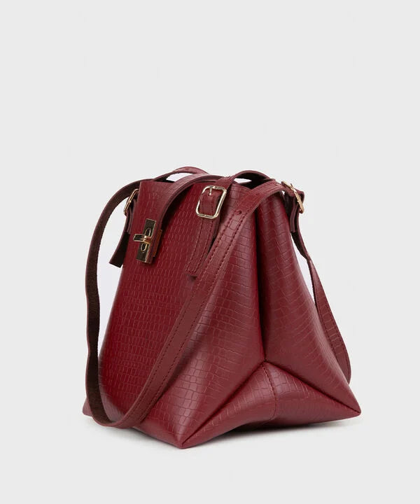 Maroon Top Handle Bag