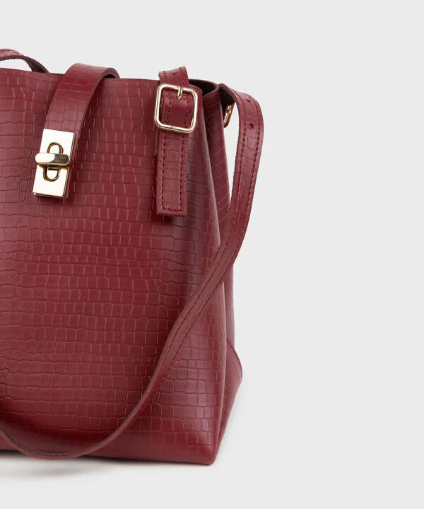 Maroon Top Handle Bag